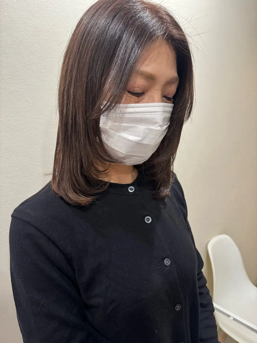 ミディアム カラー レイヤーカット 27日空き◎艶髪 misatoのヘアスタイル