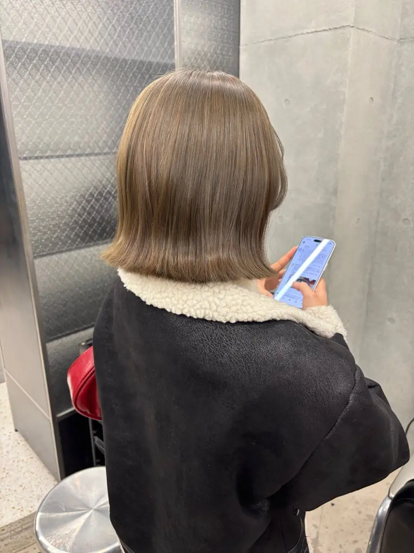 カラー ベージュカラー ブリーチ ダブルカラー ブリーチなしカラー オリーブベージュ ヘアカラー 透明感/艶/ KANOのヘアスタイル