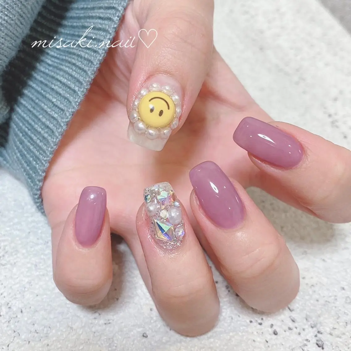 ネイル 韓国ネイル ワンホンネイル ハンドネイル nailsalon miinailsのネイルデザイン