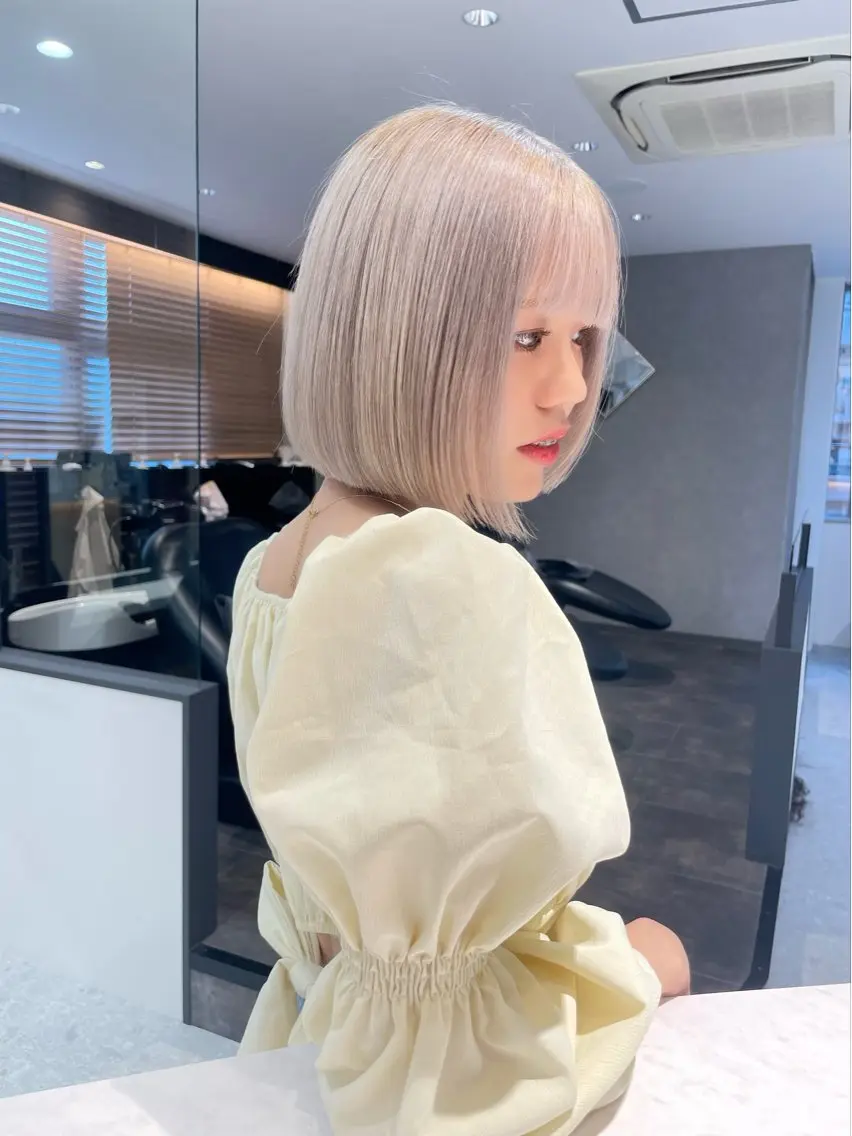 ショート カラー ヘアカラー トリートメント Aster 店長 れおんのヘアスタイル