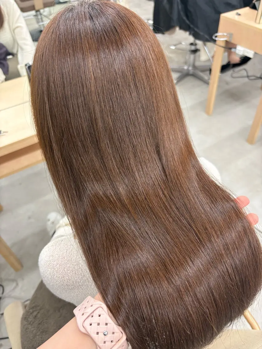 セミロング ヘアカラー トリートメント ♡表参道/透明感 カラー/AOI🪽♡のヘアスタイル