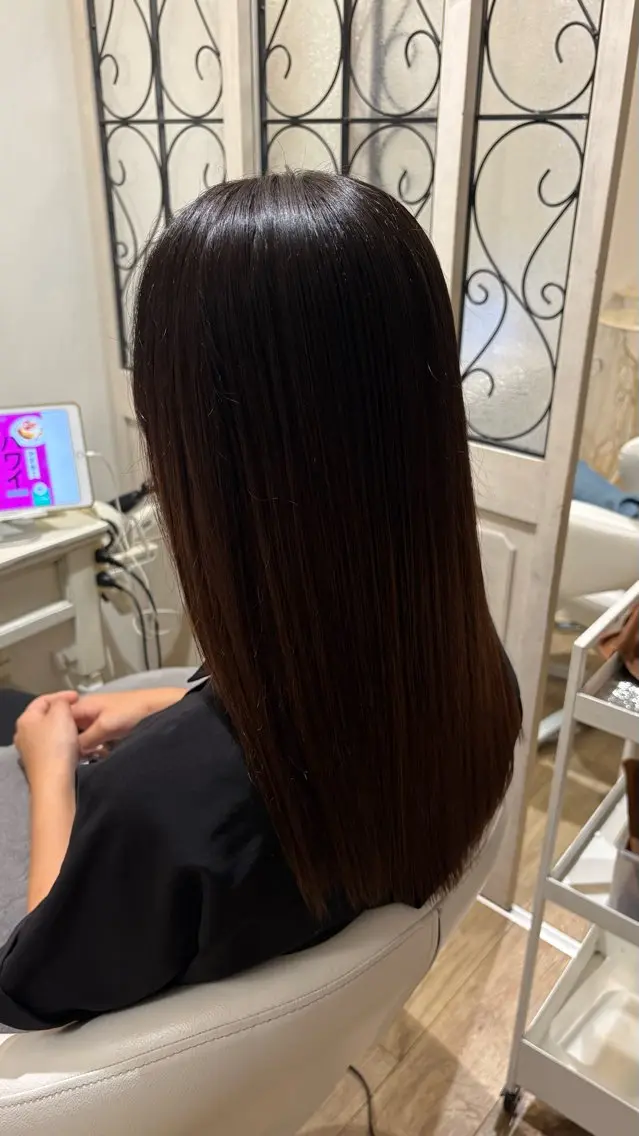 ロング カラー カット トリートメント 似合わせ 顔周りYUUGAのヘアスタイル