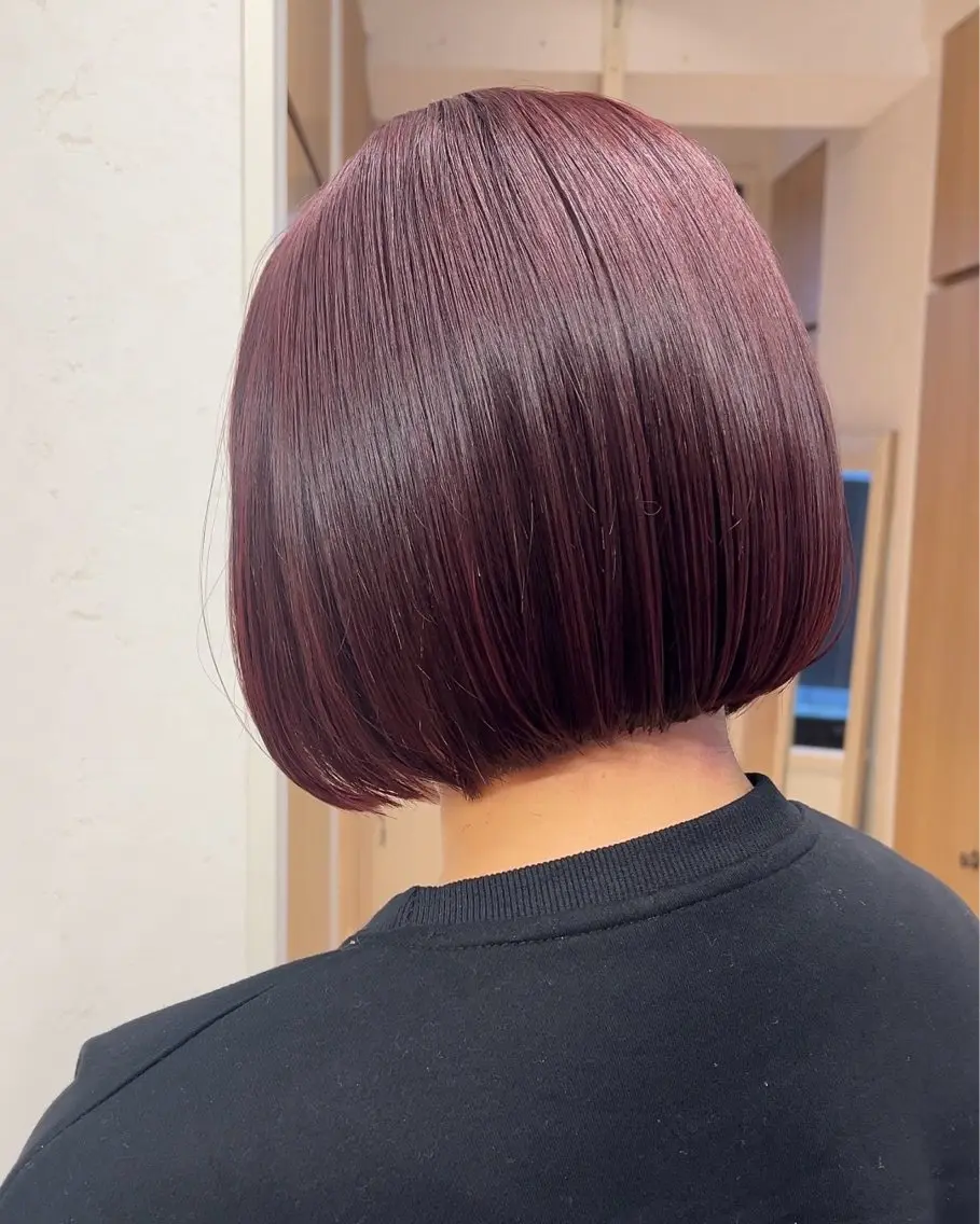 ショート カラー ブリーチ ブラウンカラー ブリーチなしカラー レッドカラー レッドブラウン 透明感カラー/ レイヤー /ソラのヘアスタイル