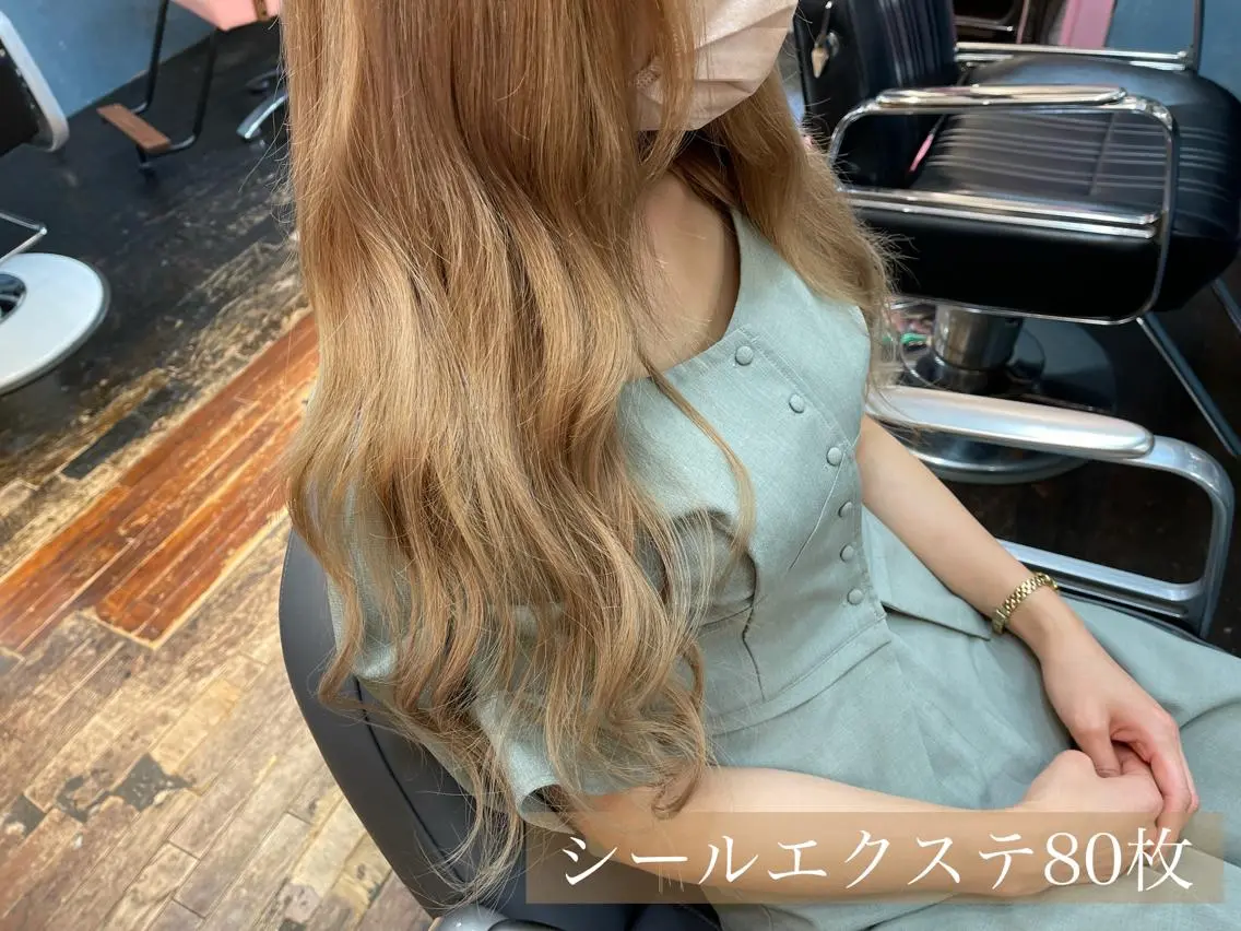 ロング シールエクステ エクステ カラーモデル募集ෆ SAEのヘアスタイル