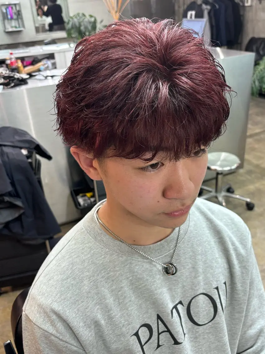 カラー パーマ メンズ カット ヘアカラー パーマ 土岐/メンズ専門 パーマ特化美容師🌀のヘアスタイル