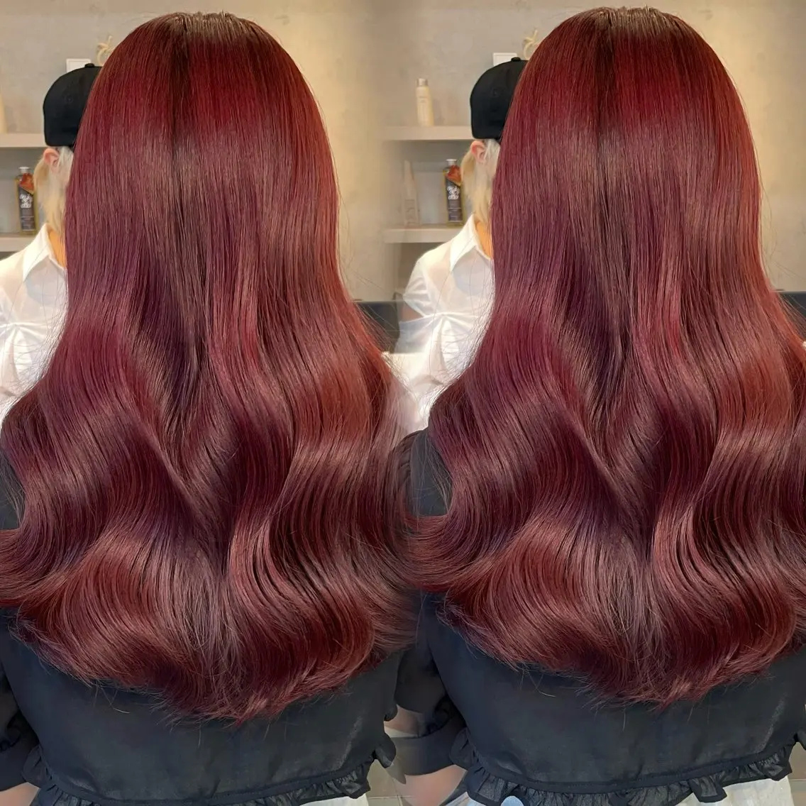 ロング カラー カット ヘアカラー トリートメント ブリーチなしカラー kana🐱のヘアスタイル