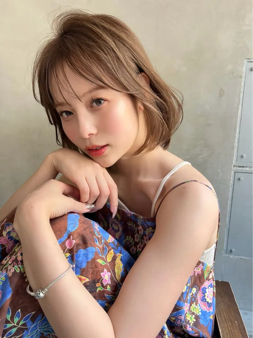 ショート カラー 伸ばしかけ ✨🩷似合わせ🩷✨ ブリーチ🫰🏾前川のヘアスタイル
