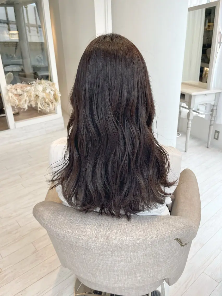 セミロング カット ヘアカラー トリートメント ボブ/レイヤー/ 茉莉花のヘアスタイル