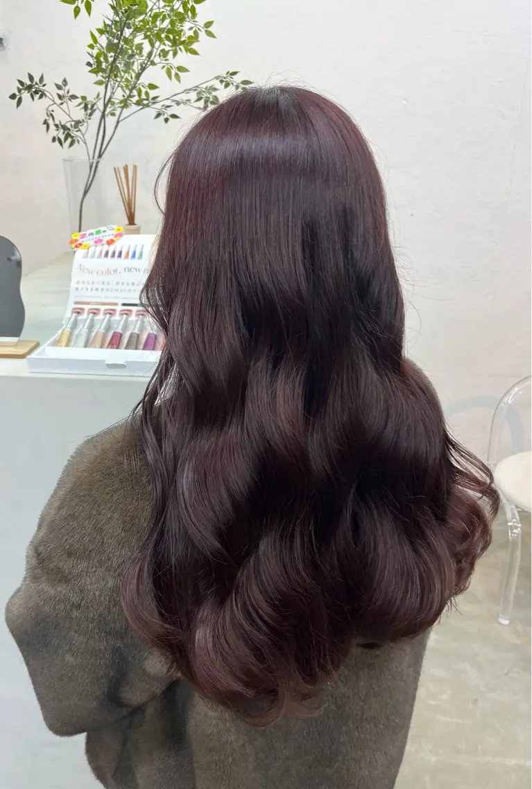 ロング ボブ ハイライト 髪質改善 韓国風ヘア ロング 河村 優花のヘアスタイル