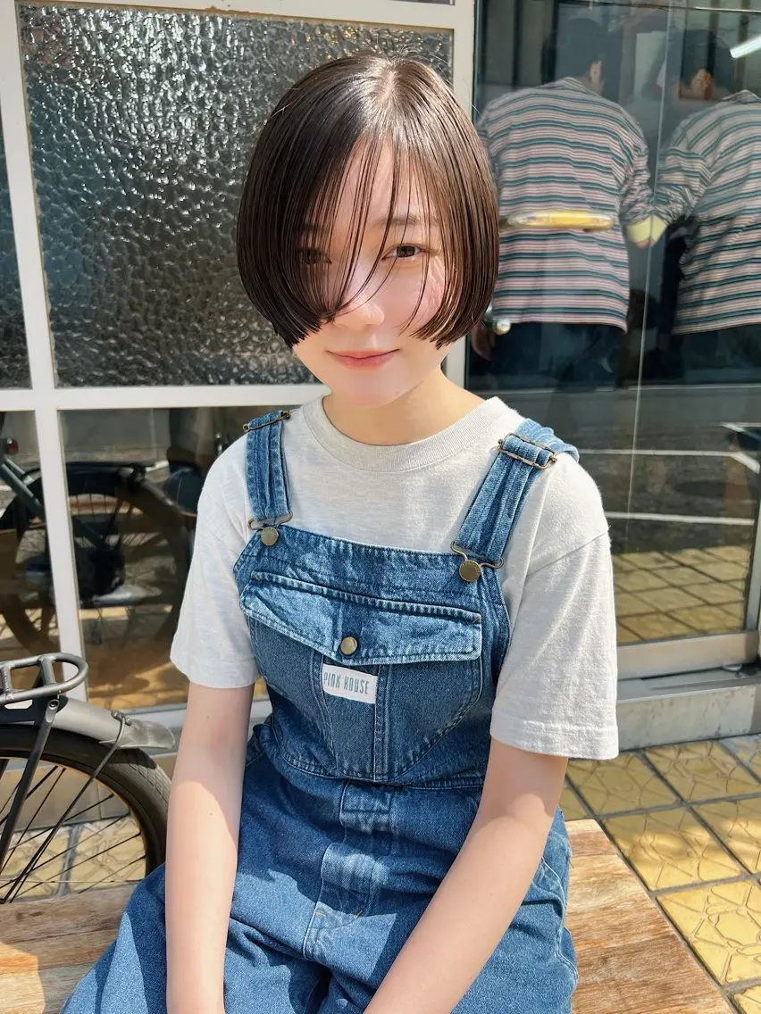 ショート カット ヘアカラー ボブ/透明感カラー Fukaのヘアスタイル