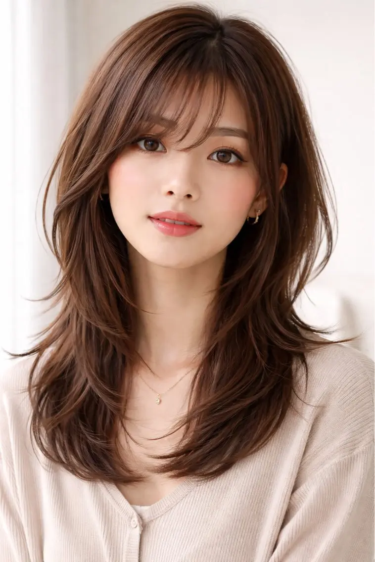 ロング カット 大前 吏央のヘアスタイル