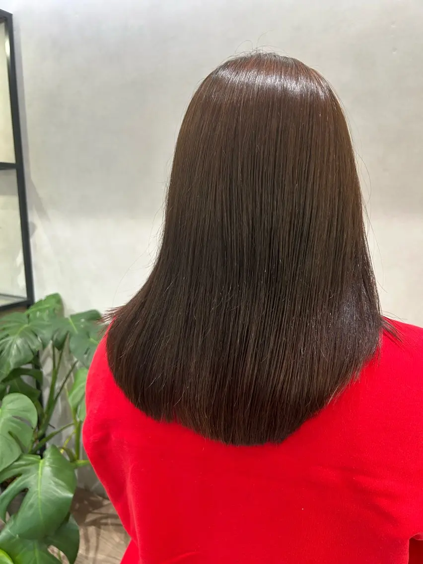セミロング 縮毛矯正 Mari ⭐︎のヘアスタイル
