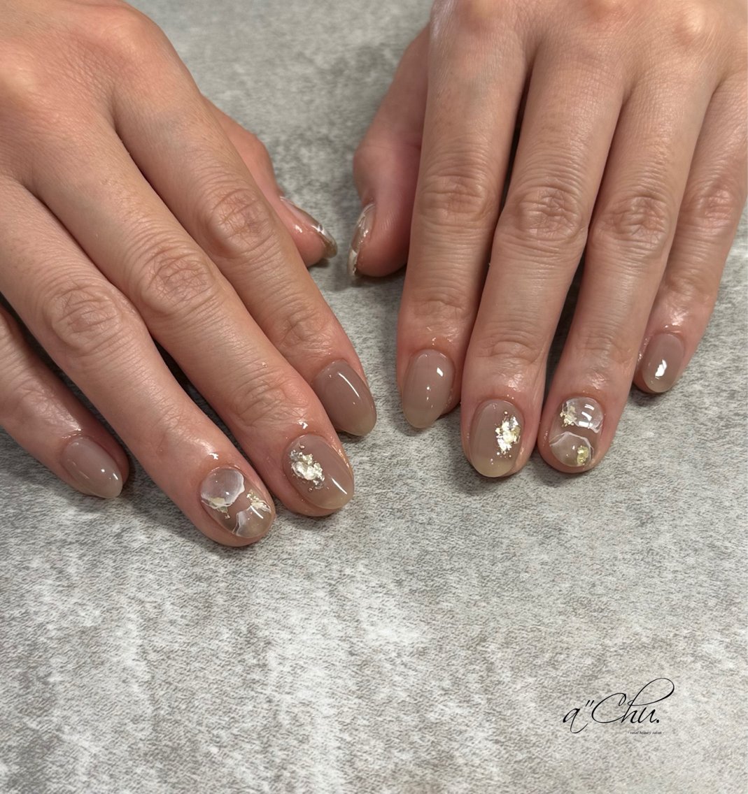 ネイル ジェルネイル ニュアンスネイル オフィスネイル eye&nail🪞 marina🫧のマツエク・マツパデザイン