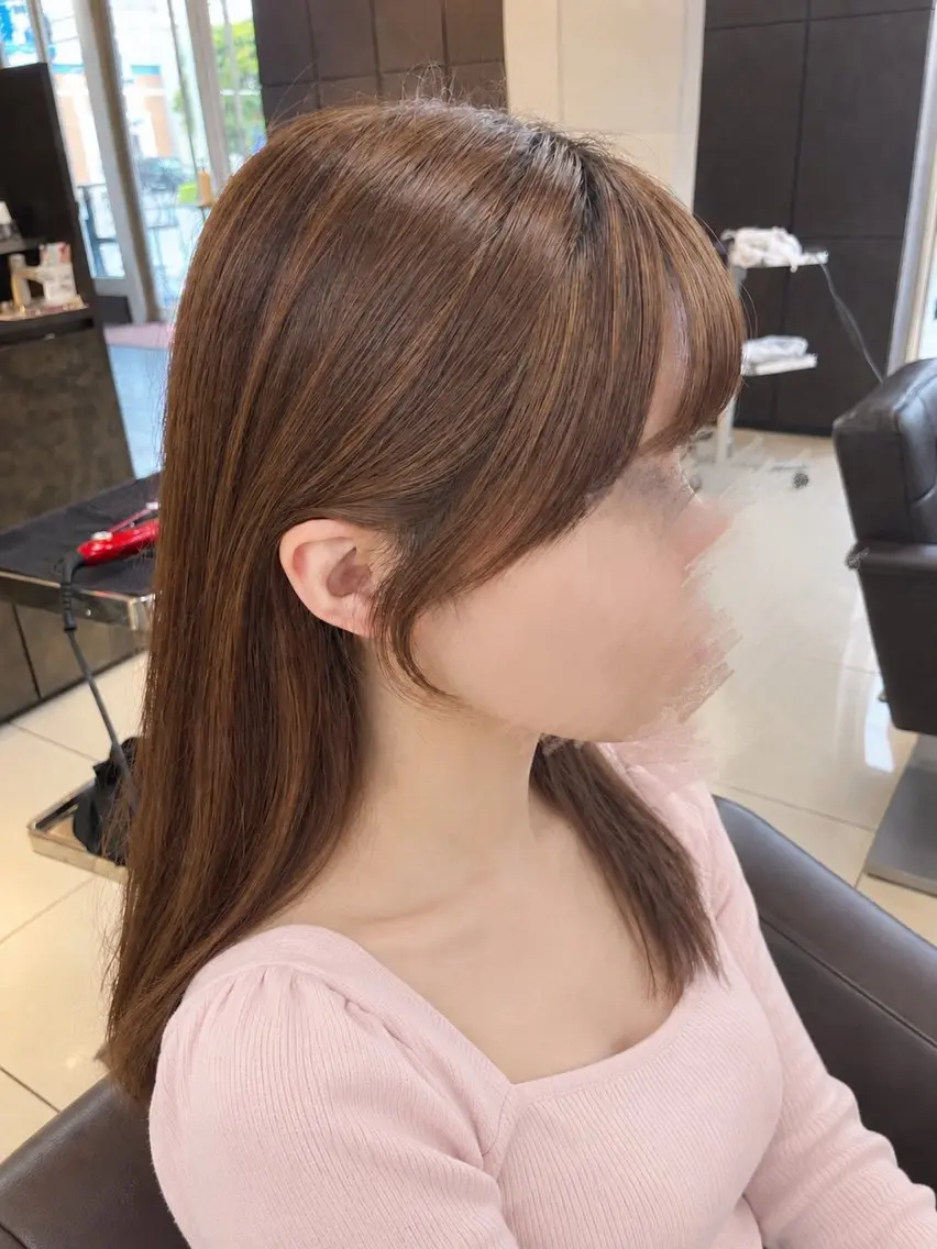 ミディアム カラー カット 似合わせまつパ× オリーブカラー/ゆりのヘアスタイル