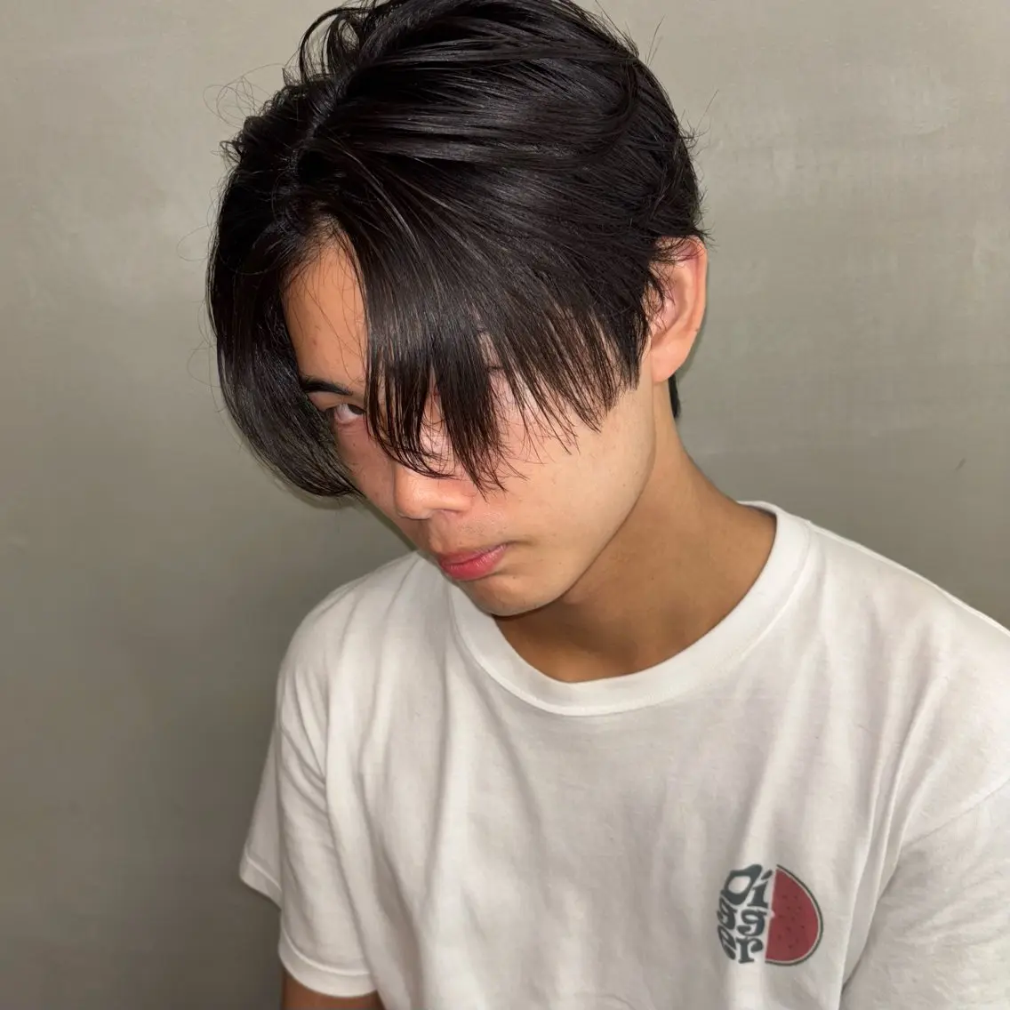 メンズ 瑠己杏 :ボブ/ ハイトーンワンカラーのヘアスタイル