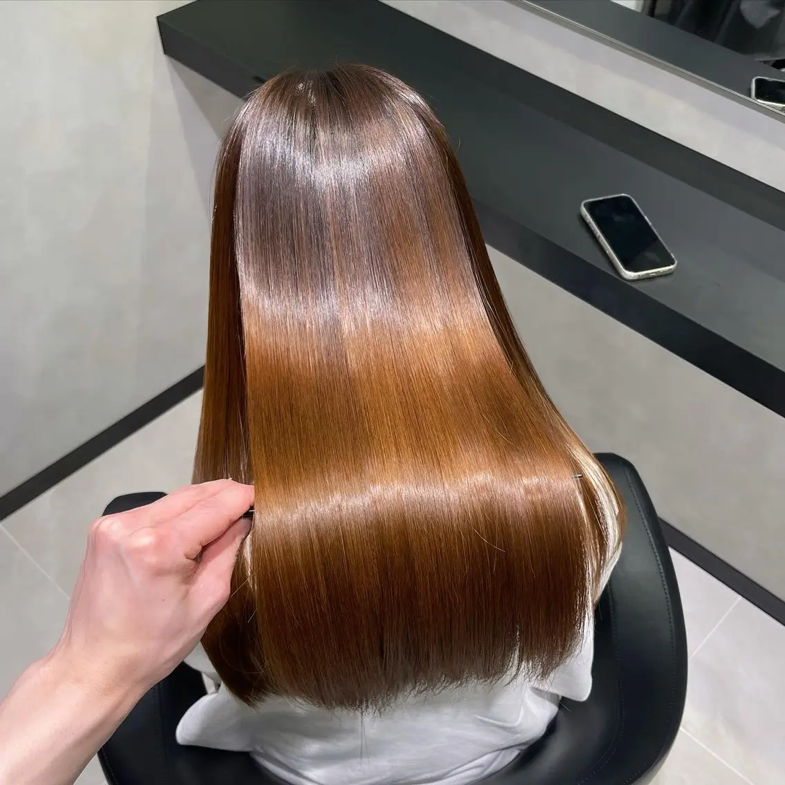 ロング 髪質改善 縮毛矯正 トリートメント 阿部 祥大のヘアスタイル