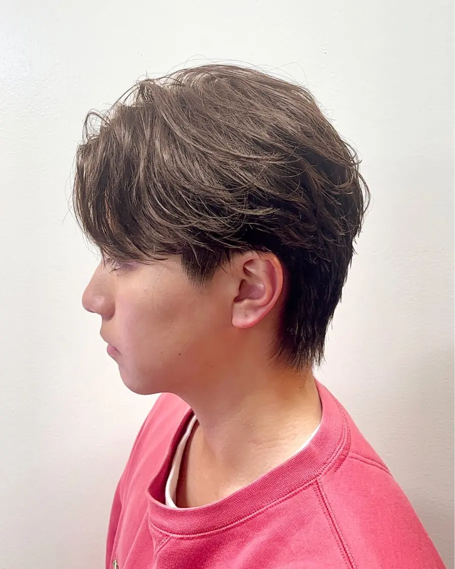【🦄5月限定🦄】メンズカット+ニュアンスパーマ+トリートメント#毛流れ#センターパートの写真