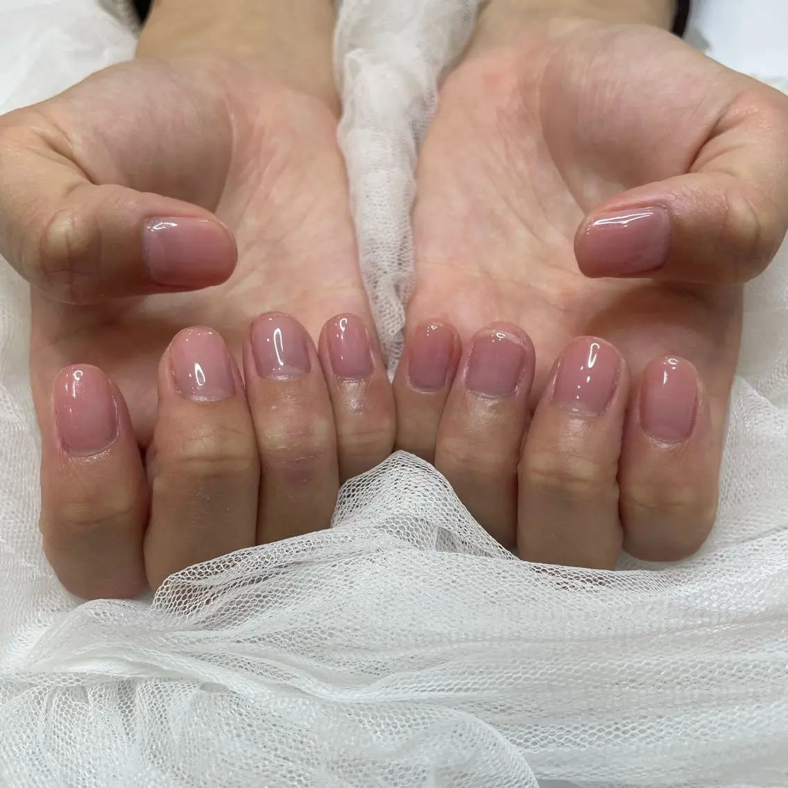 ネイル ピンク シンプルネイル 春ネイル ハンドネイル ミズノ マユのネイルデザイン