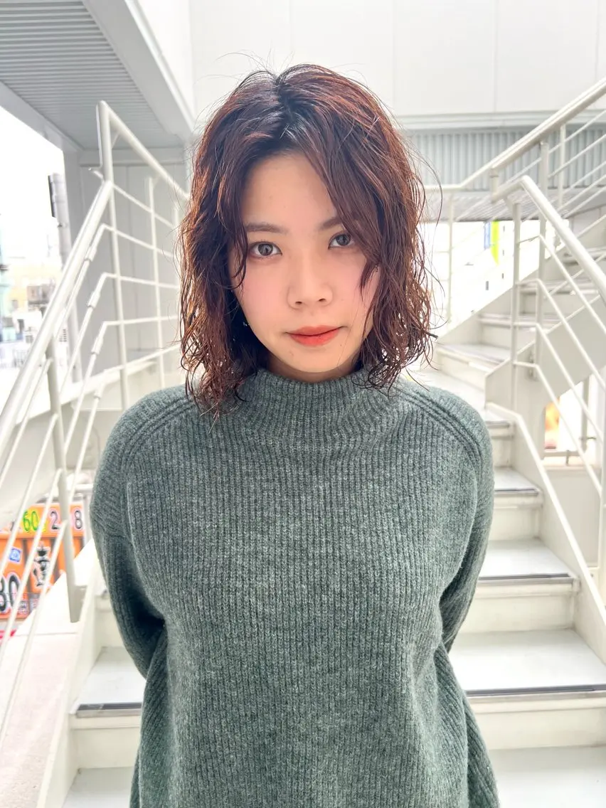 ショート ボブ ショートヘア カット パーマ トリートメント しおり/パーマ/ newi町田のヘアスタイル