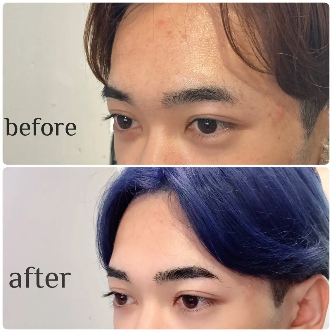 メンズ アイブロウ 学生（メンズ向け） メンズアイブロウ 眉毛ワックス脱毛 カット 新井 広樹のヘアスタイル