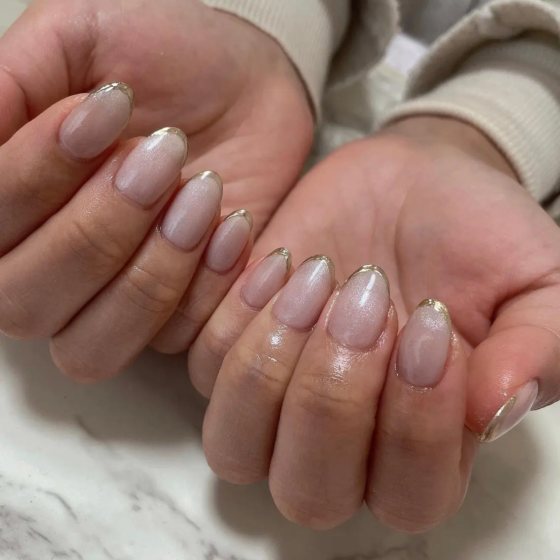 ネイル アートネイル フレンチネイル ミラーネイル シンプルネイル ブライダルネイル フィルイン/爪育成♡ 40代からのサロンのネイルデザイン