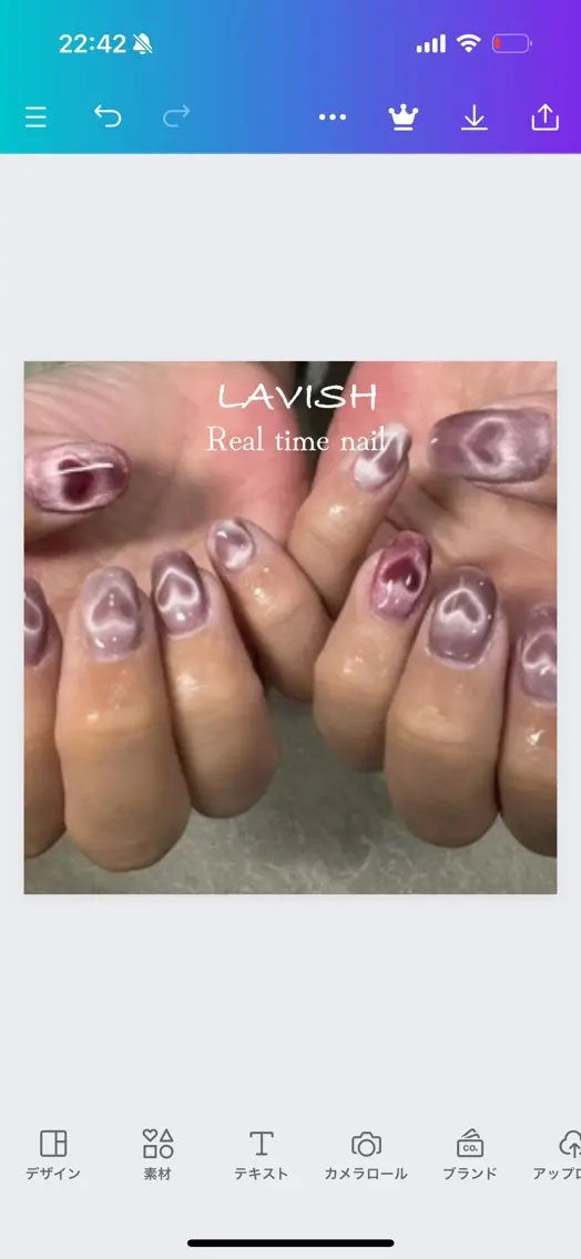 ネイル LAVISH 大和店 emi・:*+のネイルデザイン