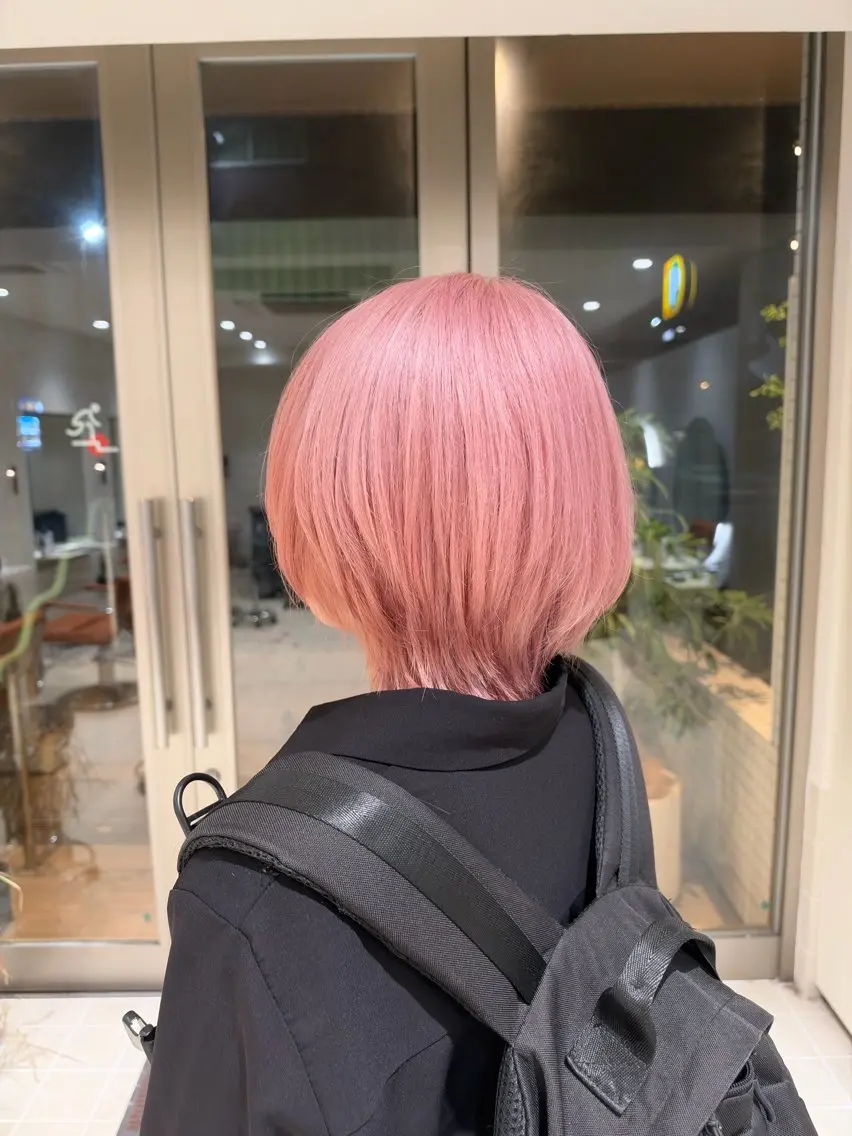 ミディアム カラー ピンクカラー ヘアカラー トリートメント ブリーチカラー/ レイヤー/yuiのヘアスタイル
