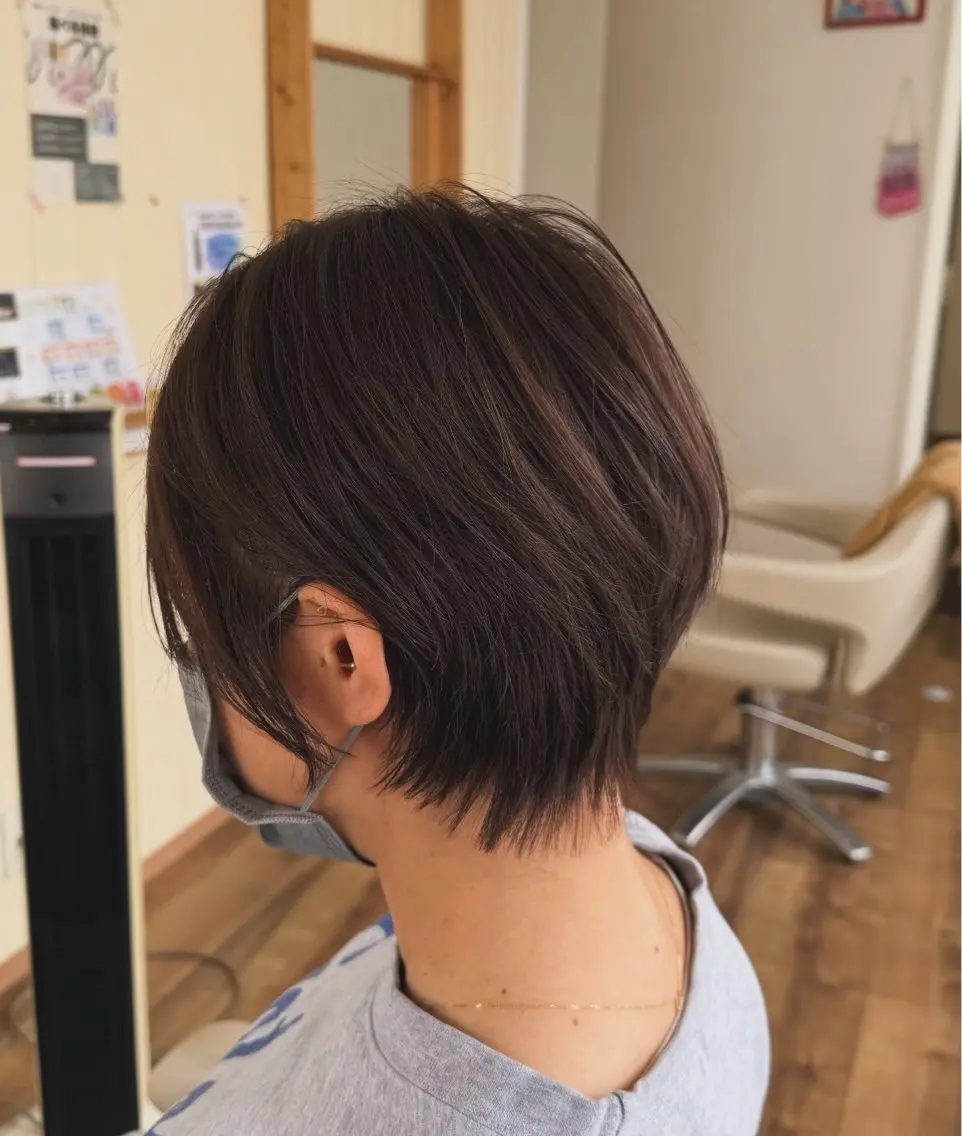 ショート カット ヘッドスパ 艶髪カラー/髪質改善 細貝 舞利のヘアスタイル
