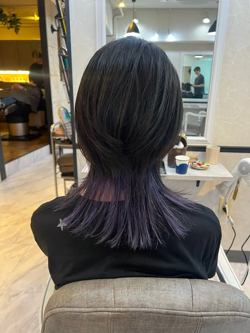 セミロング カラー メンズ カット ヘアカラー 大人デザイン 🍃MORIKA🍃のヘアスタイル
