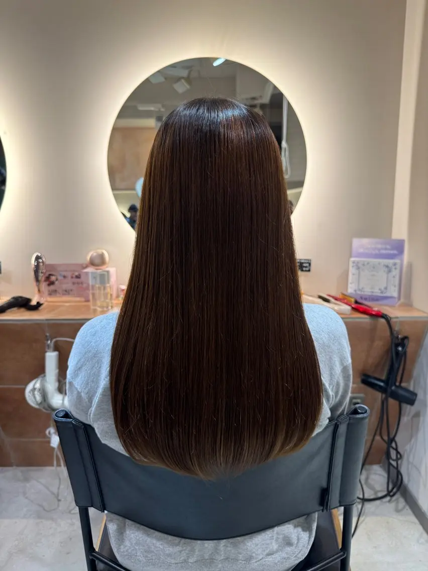 ロング 縮毛矯正 小俣 実乃里のヘアスタイル