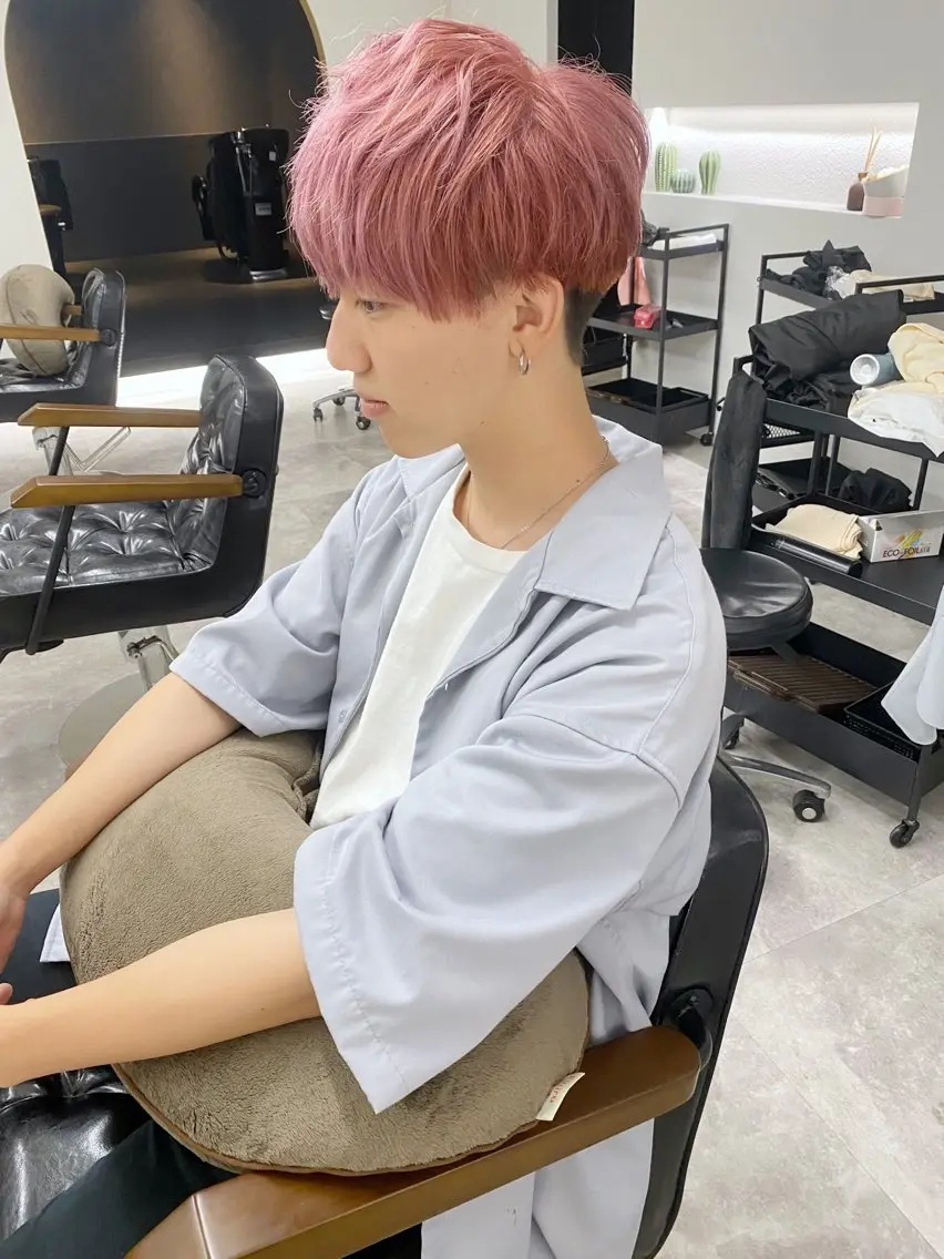 ショート カラー メンズ ダブルカラー カット ヘアカラー トリートメント 山﨑 大暉【ダブルカラー】のヘアスタイル