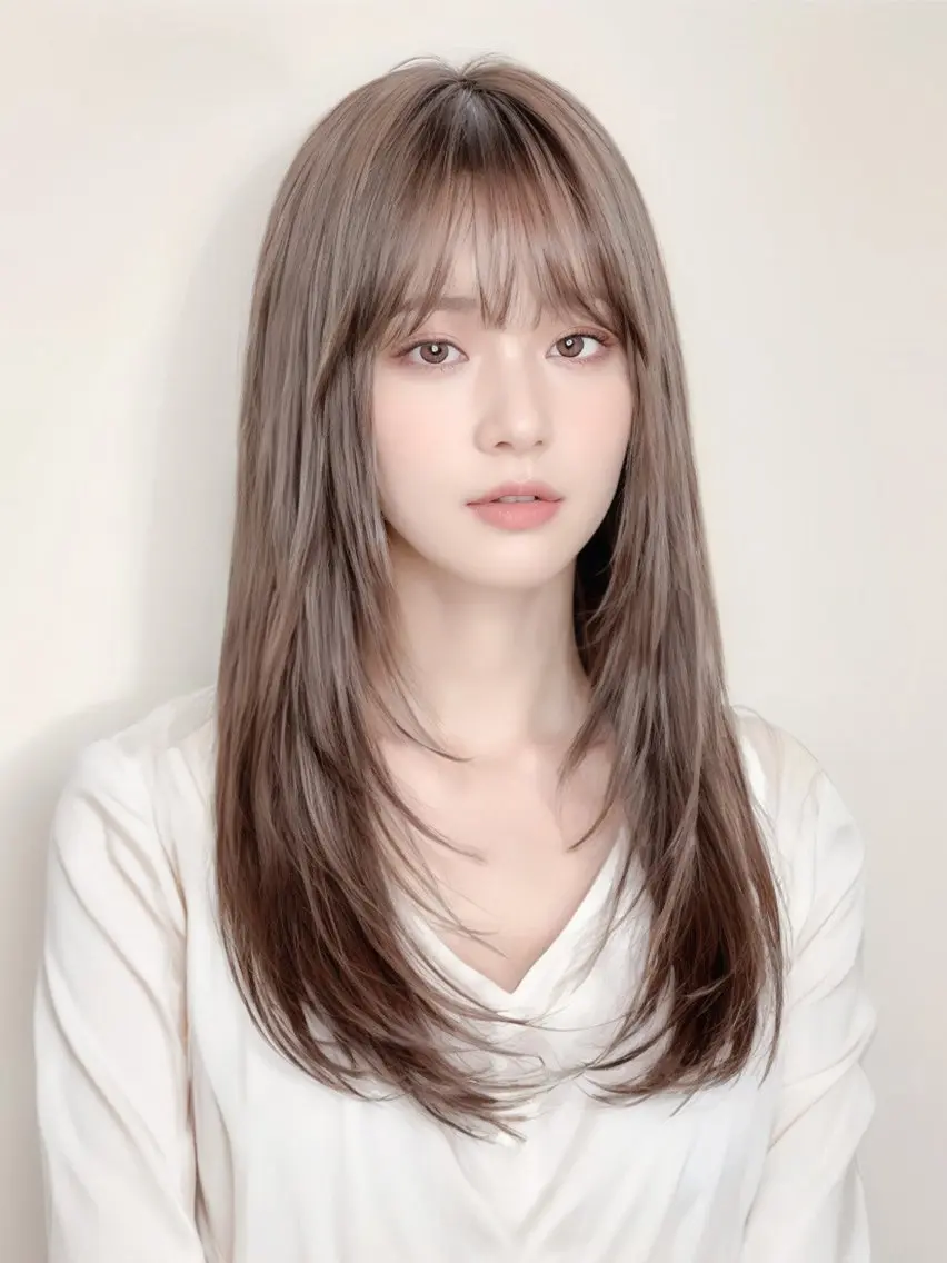 セミロング ボブ くびれヘア エギョモリ ヨシンモリ 韓国風ヘア 大人可愛いレイヤー 大田のヘアスタイル
