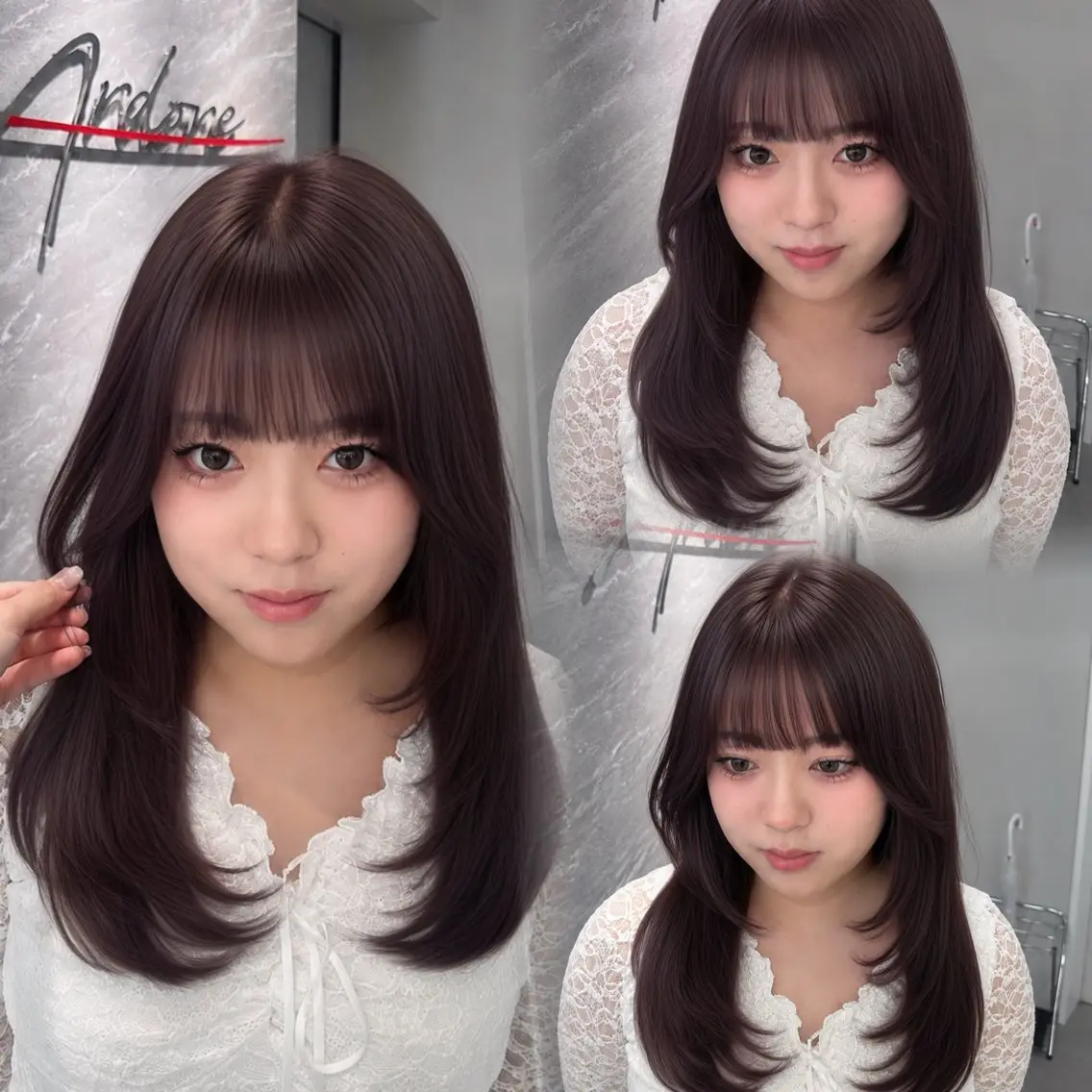 セミロング ヘアカラー トリートメント ブラウン特化/透明感 NONO💖のヘアスタイル