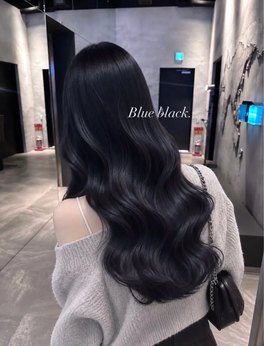 セミロング カラー ヘアカラー トリートメント 🫧寒色カラー/透明 感ブラック/Risaのヘアスタイル