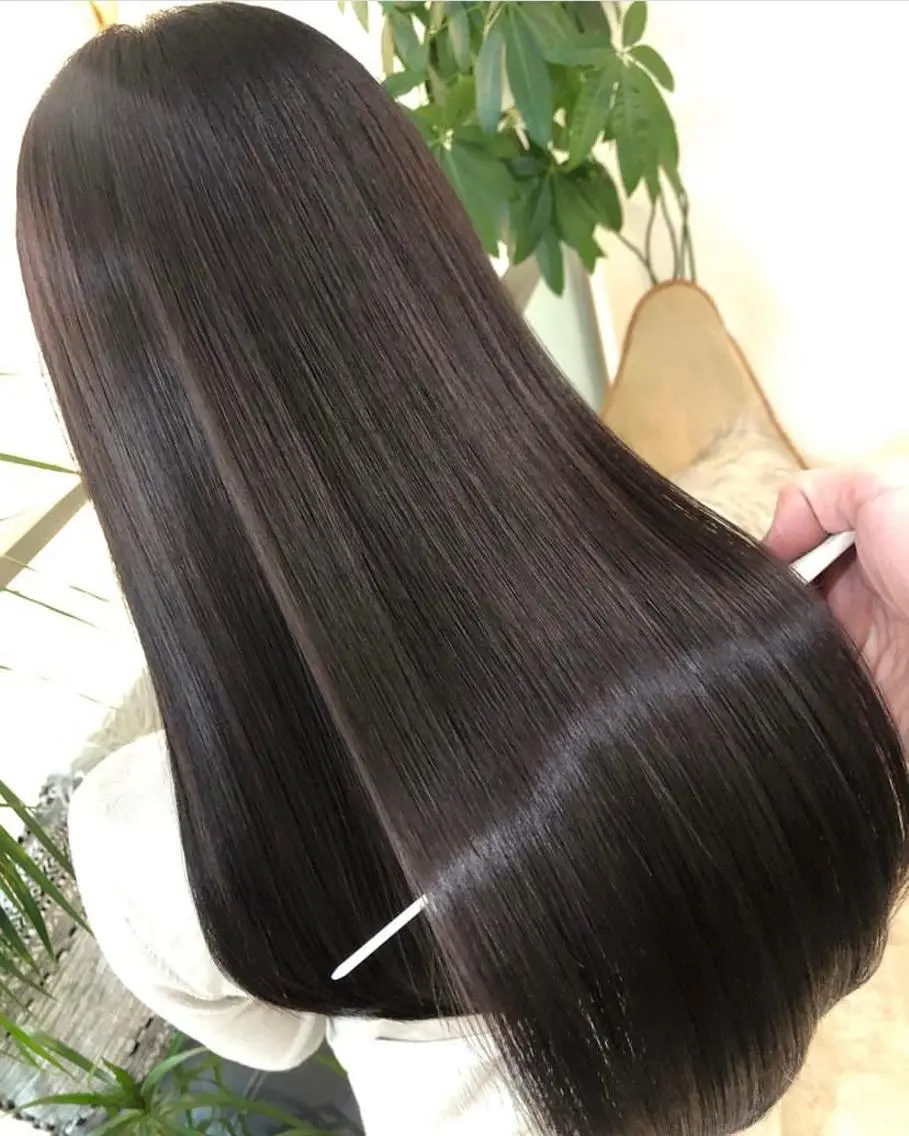 究極の髪質改善+カラーでツヤ髪に CMでよく見るような綺麗でサラサラの髪をお約束します☀️の写真