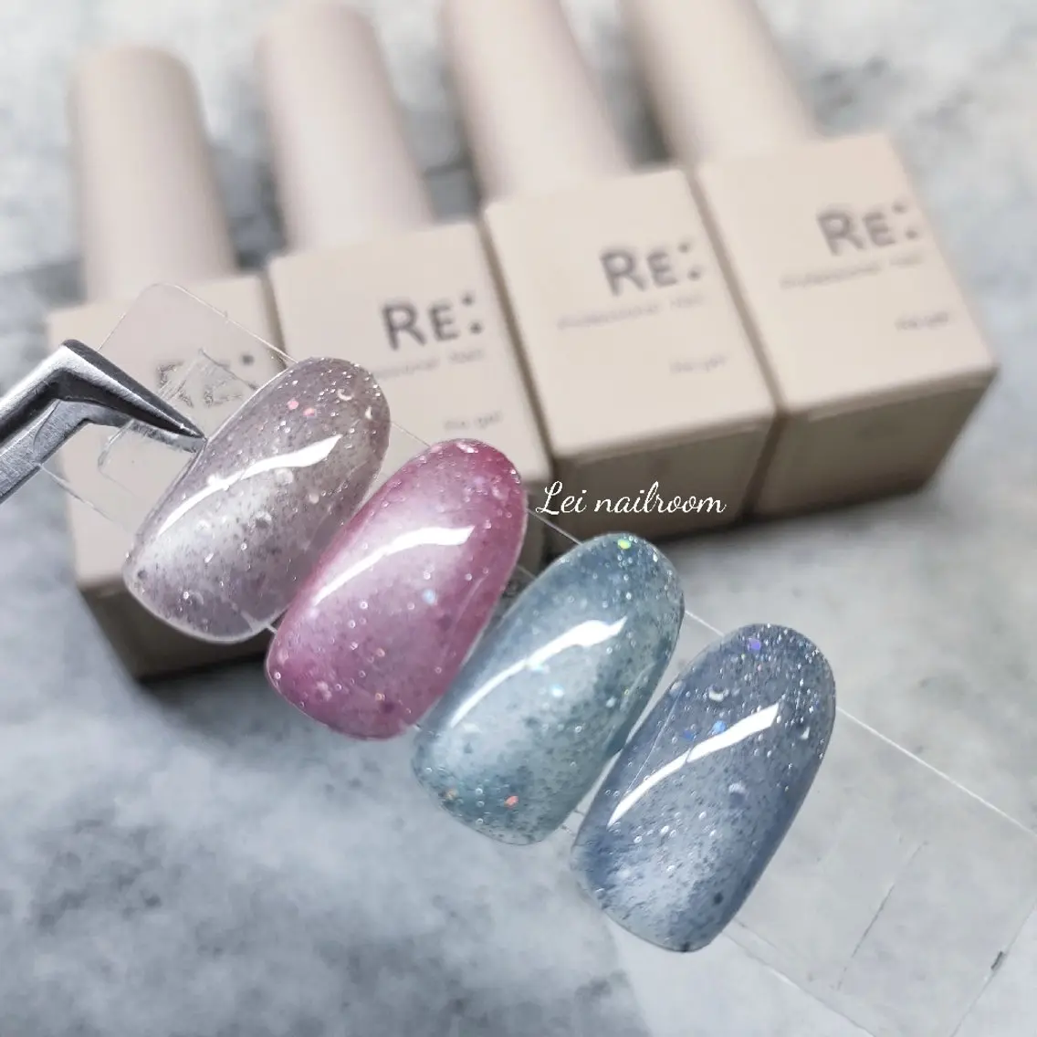 ネイル フラッシュネイル ジェルネイル ラメ(グリッター) マグネットネイル lei🌼 nailroomのネイルデザイン