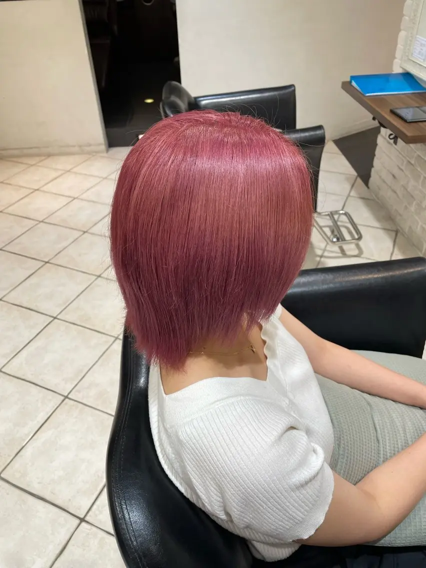 カラー ベージュカラー ハイトーンカラー ピンクカラー ピンクベージュ 🌼 misaki 🌼のヘアスタイル