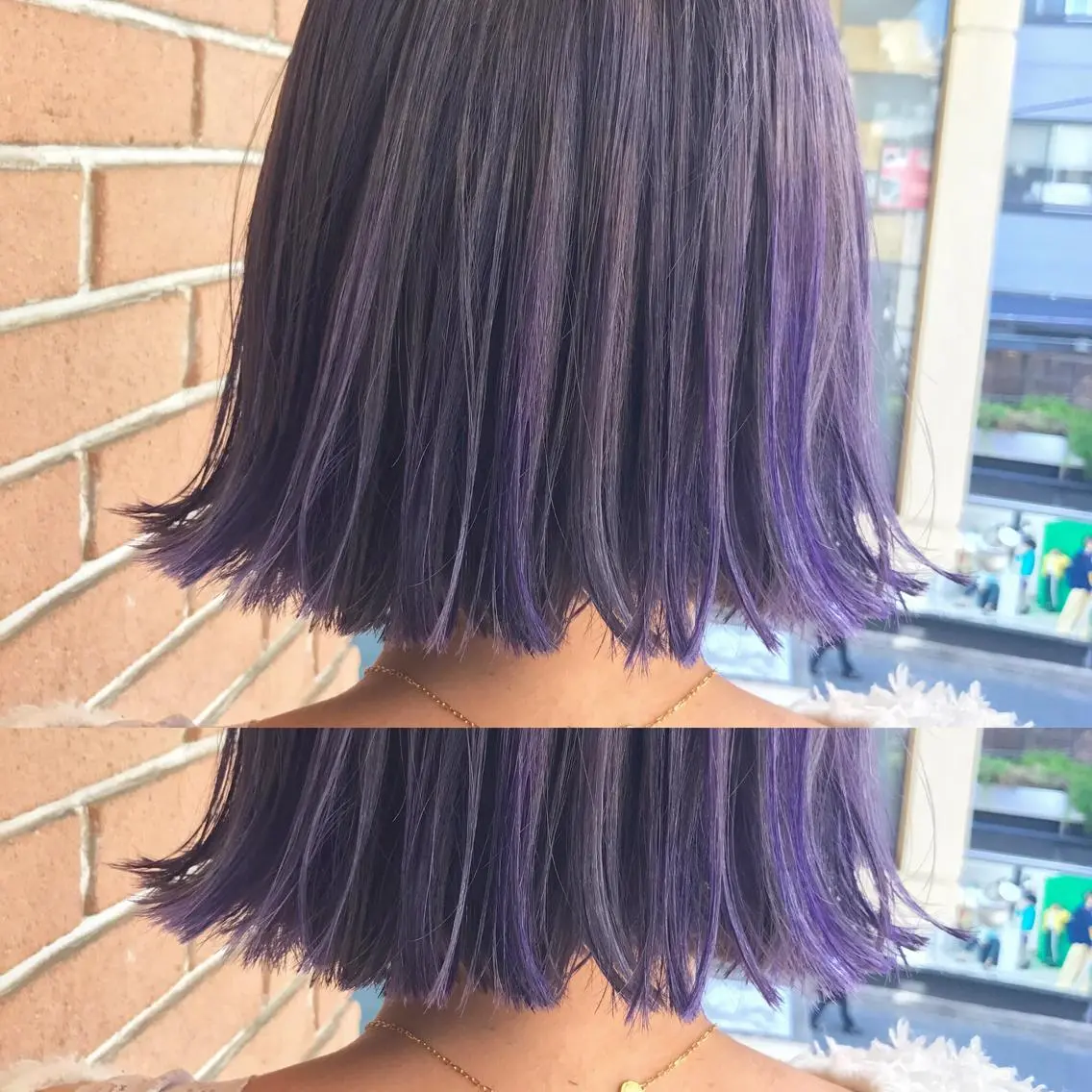 ショート カラー パーマ ヘアアレンジ メンズ キッズ ネイル マツエク・マツパ パープルカラー パープル サロンドミルク 原宿のヘアスタイル