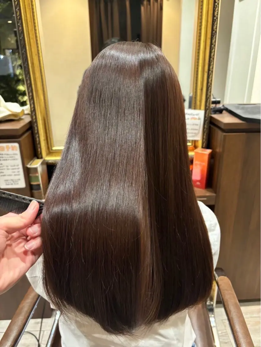 ロング 縮毛矯正 🫧ナチュラル矯正 /カラー🫧あやりのヘアスタイル
