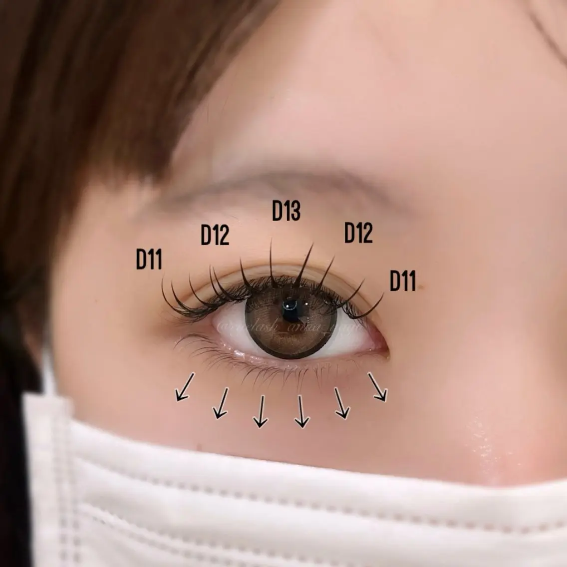 上フラットラッシュ120本+下まつ毛パーマの写真