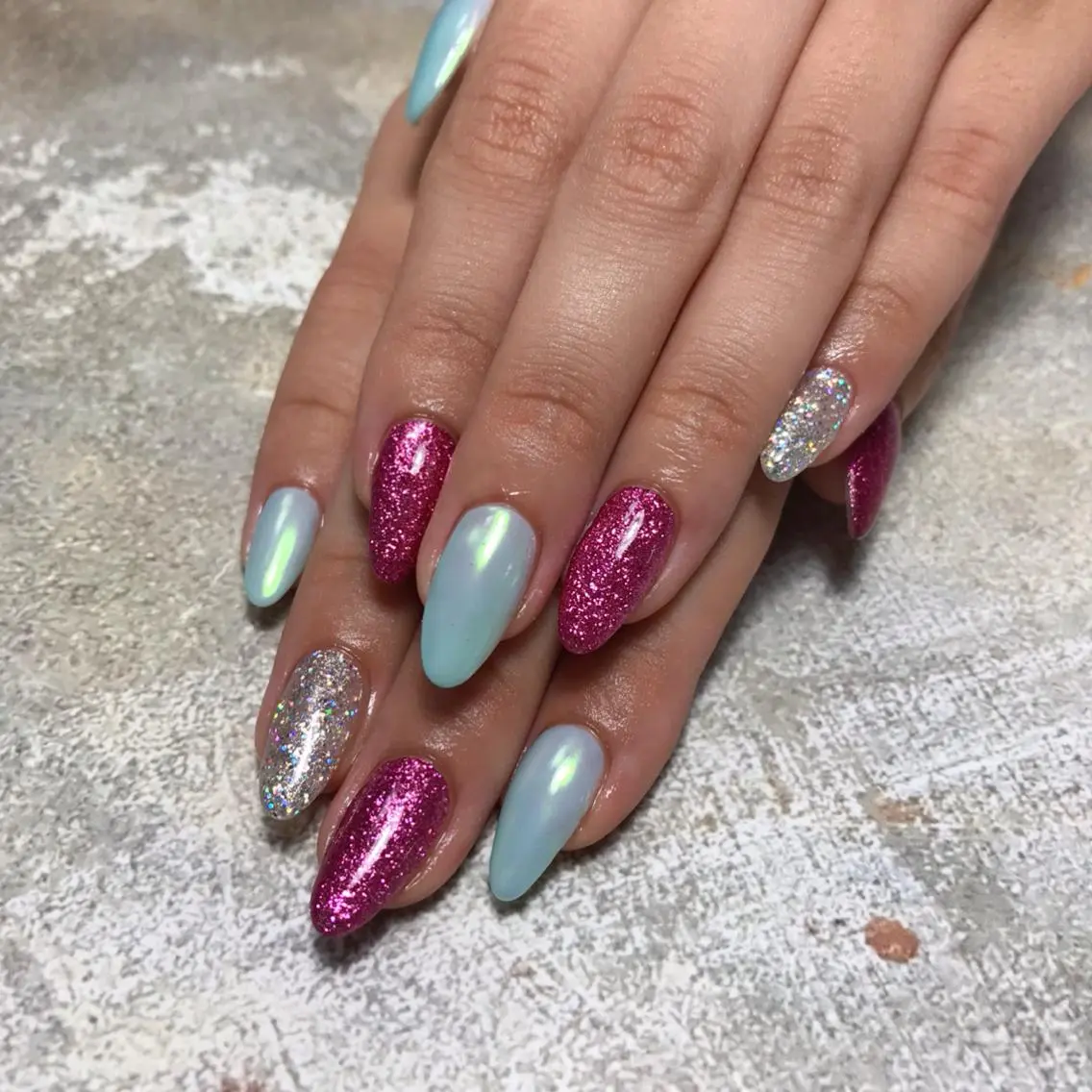 ネイル オーロラネイル chai nail &  eye📍鶴橋のネイルデザイン
