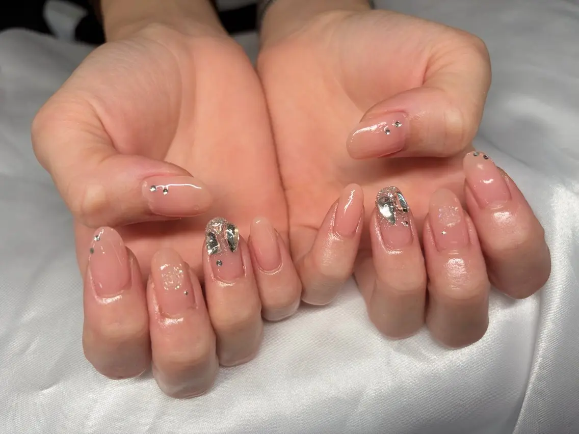 ネイル 長さ出し ハンドネイル 。*✧⛓️ mayu⛓️✧︎*。のネイルデザイン