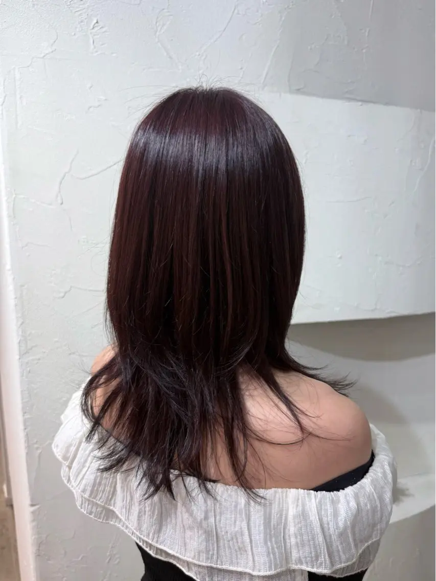セミロング カラー ラベンダーカラー ピンクカラー ピンクラベンダー ヘアカラー Hikari／暖色／ ブラウンカラー🤍のヘアスタイル