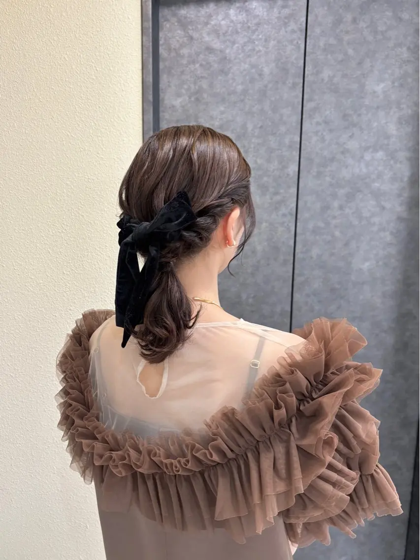 ヘアアレンジ ポニーテール Mila hinaのヘアスタイル