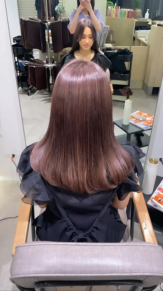 カラー hana🍑 ブリーチなしピンクのヘアスタイル