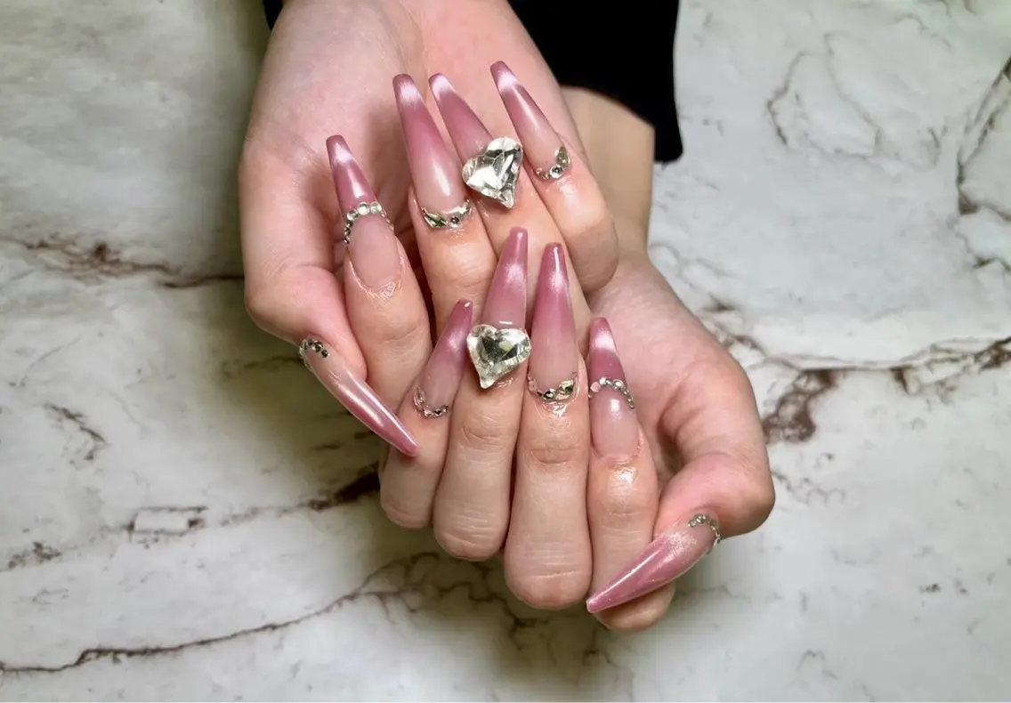 ネイル ハート ハンドネイル NAIL salon ACEのネイルデザイン