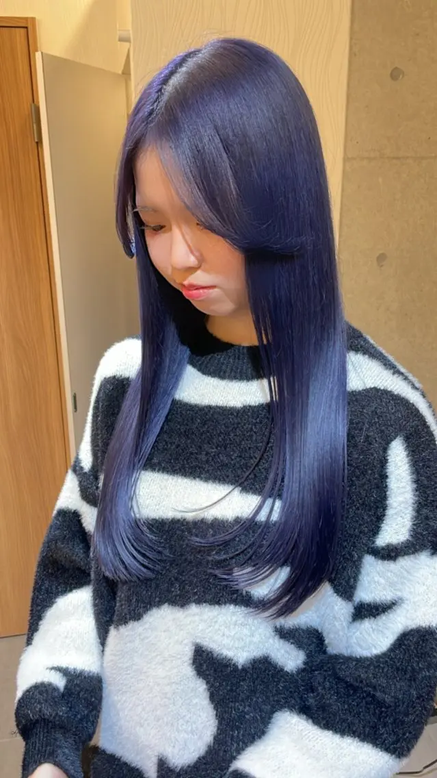 ロング カラー ブリーチ ラベンダーカラー パープルカラー レイヤーカット 羽田翔大/ブリーチ/ レイヤー/店長のヘアスタイル