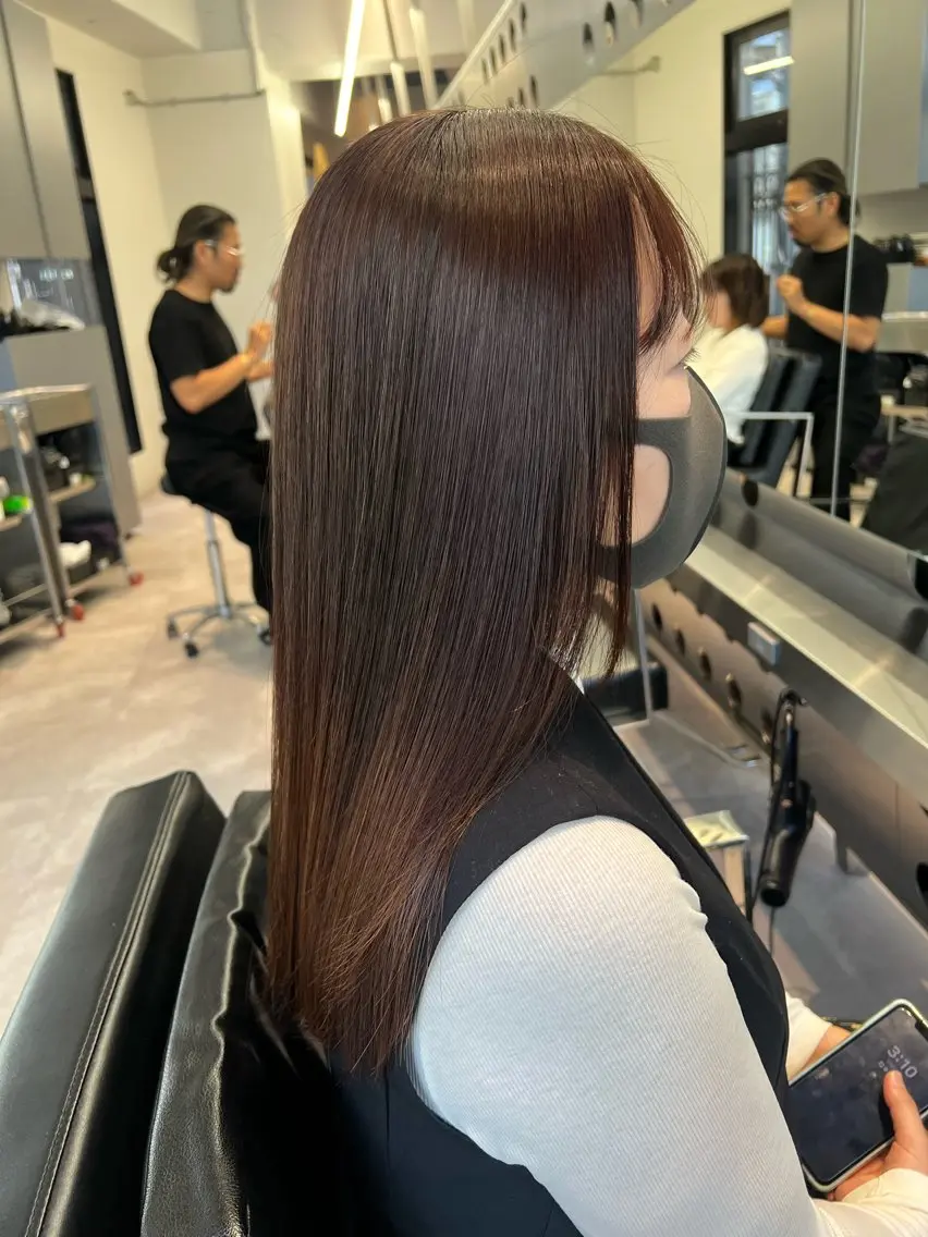 ロング パーマ ストレートパーマ 北村 岳久翔のヘアスタイル