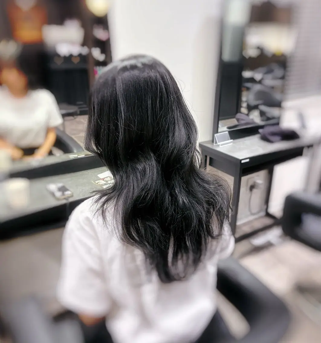 ロング カラー カット ヘアカラー トリートメント ヘッドスパ 韓国/トレンド レイヤー【101】のヘアスタイル