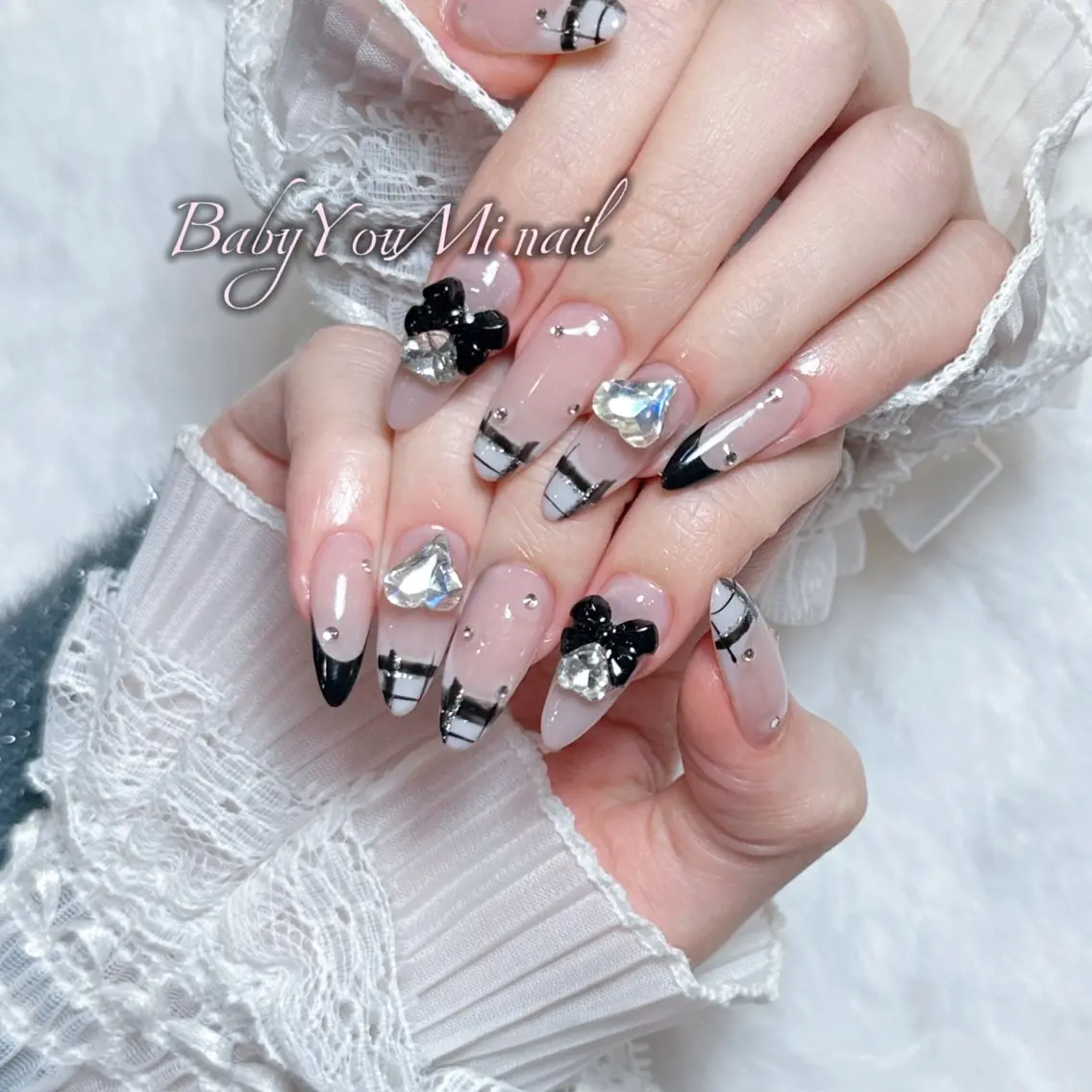 ネイル オーロラネイル チークネイル 成人式 フットネイル フレンチネイル ハンドネイル BabyYouMi nailのネイルデザイン